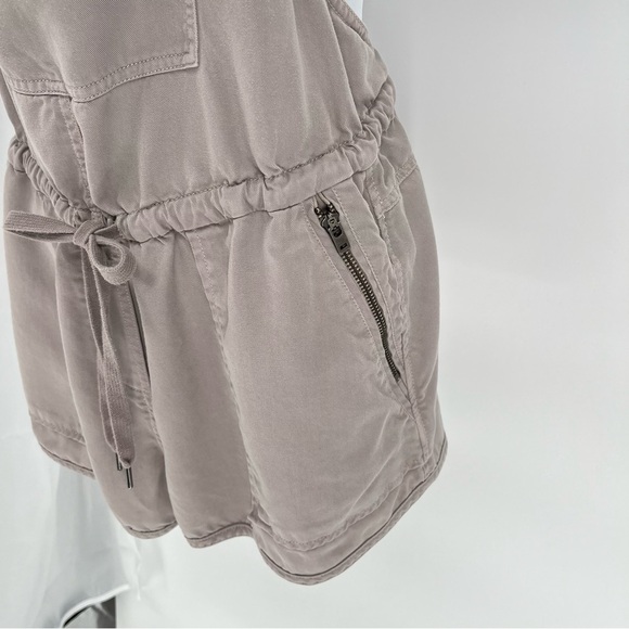 Aritzia Wilfred Free Beatriz Romper Overalls Size XS Shorts Lyocell Tan - Picture 6 of 12